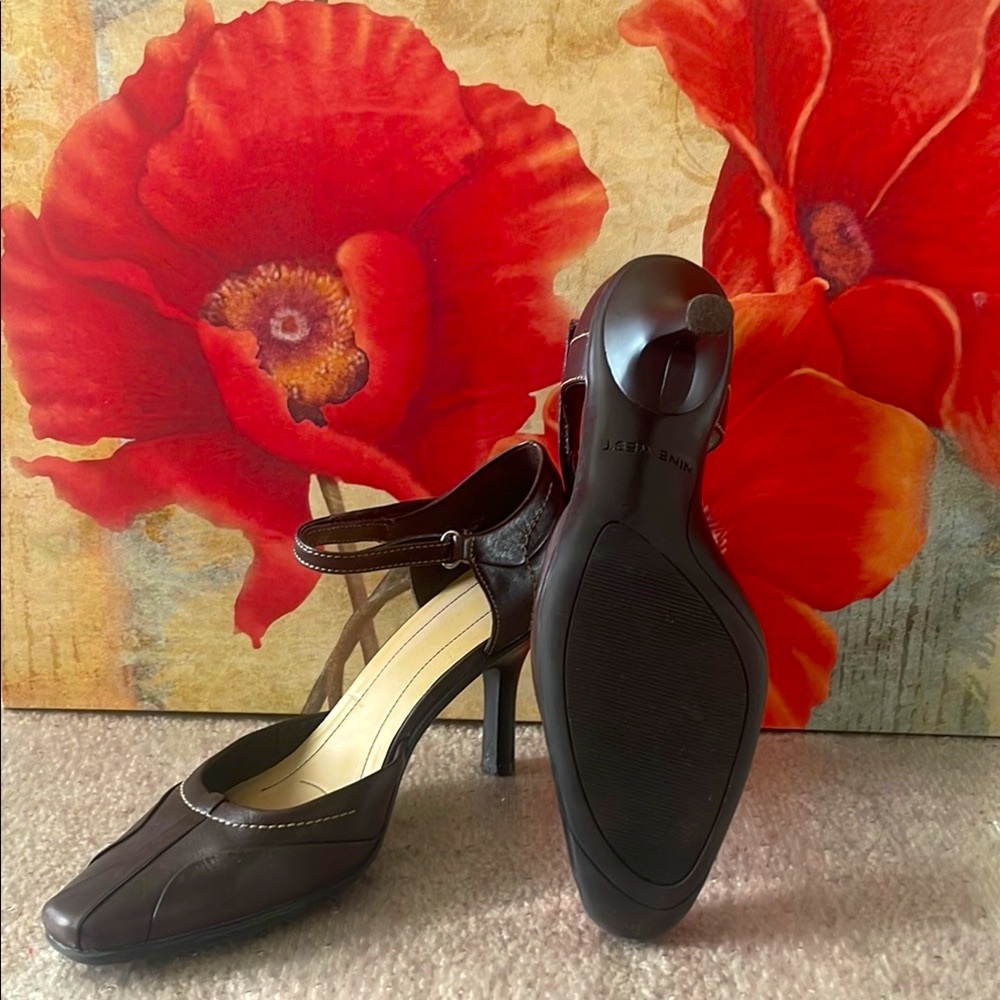 Nine West Brown Stiletto Heels with Slingback
